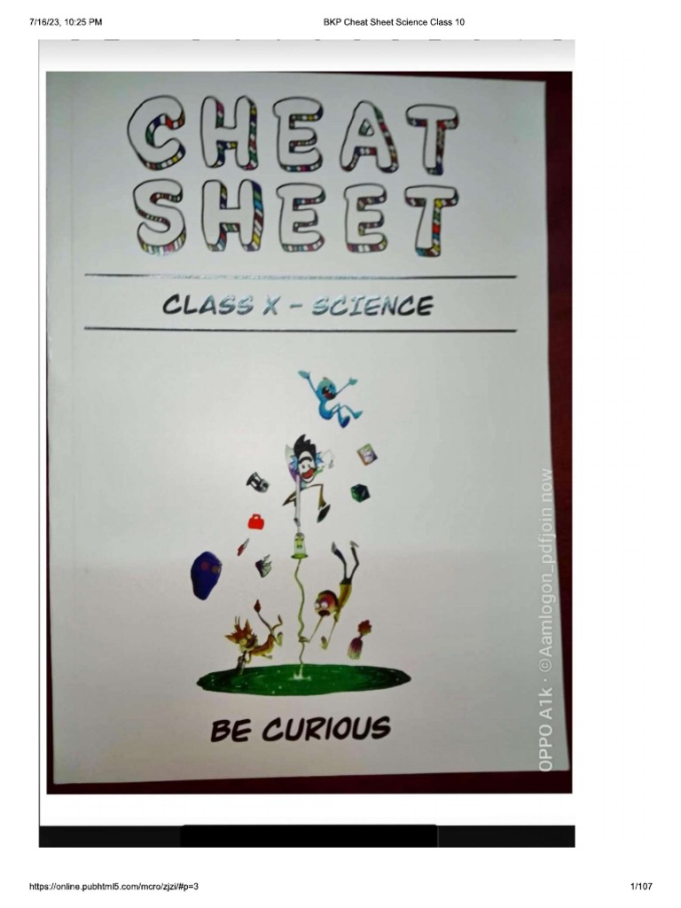 Bkp Cheat Sheet Scince PDF