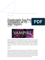 Conduzindo Sua Primeira Campanha No V5 - O Jogo Seguro. - Velhinho Do RPG