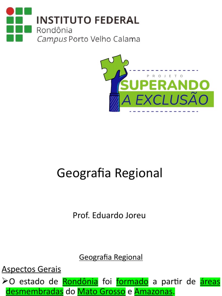 Geografia de Rondônia: Aspectos e Recursos | PDF | Floresta Amazônica ...
