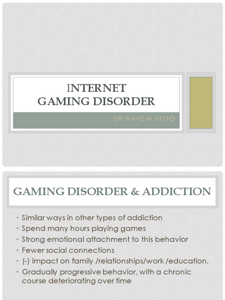 Gaming Disorder PDF Cognitive Behavioral Therapy Psychotherapy