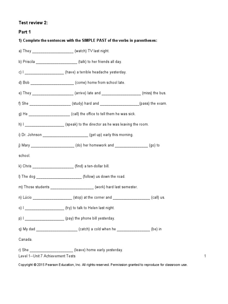 Test Review Practice | PDF | Language Arts & Discipline