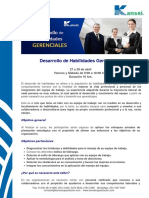 Programa Curso Desarrollo de Habilidades Gerenciales Abril 2018