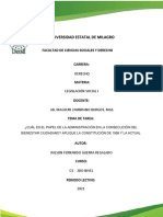 ¿Cuál Es El Papel de La Administración en La Consecución Del Bienestar Ciudadano? Aplique La Constitución de 1998 y La Actual