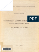Foraboschi, D - Onomasticon Alterum Papyrologicum Supplemento Al Namenbuch Di F. Preisigke Vol 16,1 (1967) LR