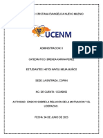 ENSAYO de La Relación de La Motivación y Liderazgo