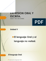 Unidad V Expresion Oral y Escrita