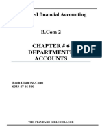 Chapter # 6 Departmental Account