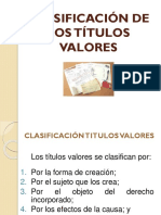 Presentacion Clasificación de Los Títulos Valores