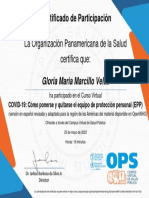 COVID 19 Cómo Ponerse y Quitarse El Equipo de Protección Personal (EPP) - Certificado Del Curso 3058418