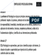 Codigo Deontologico Psicologia Espana Articulo 6: La Profesion