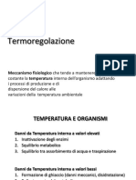 Termoregolazione Presentazione