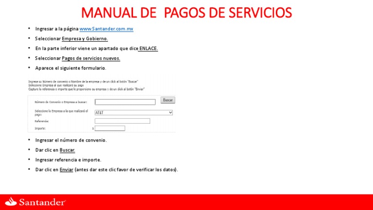 Guía para Pagos de Servicios en Santander | PDF