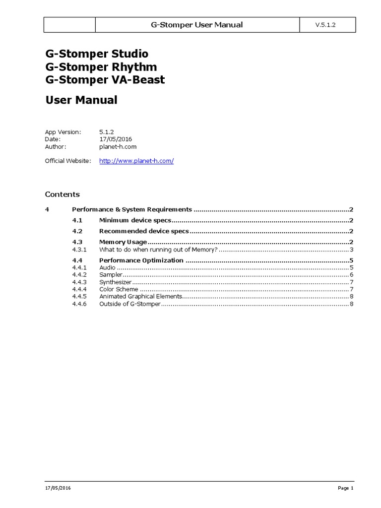 G-Stomper 4 - Performance & System Requirements | PDF | Games ...