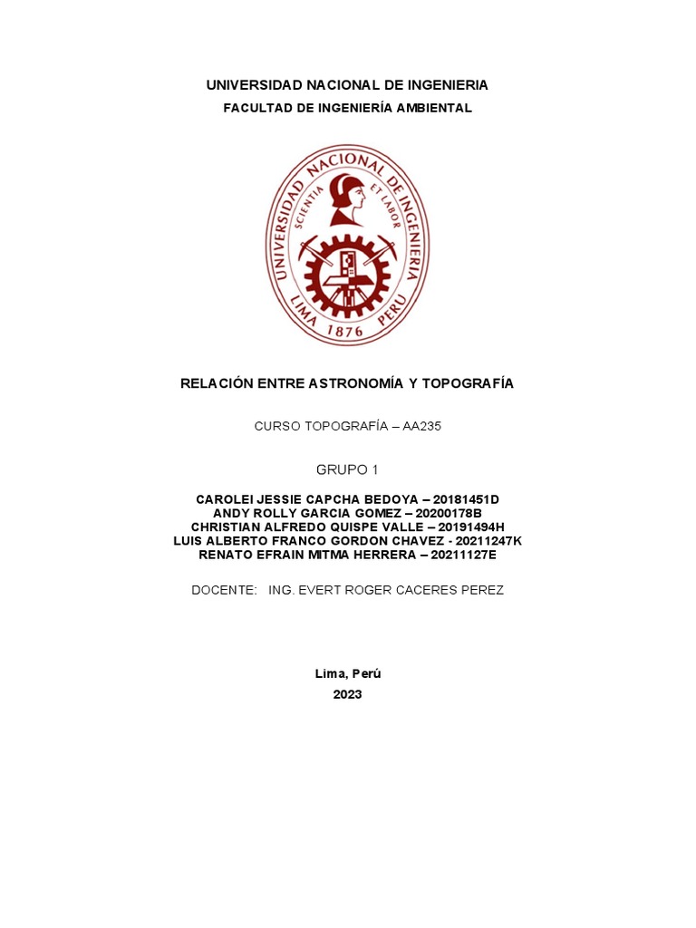 Monografía Grupo1 | PDF | Geodesia | Topografía