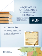 Arquivos Na Antiguidade e Na História Pré-Clássica