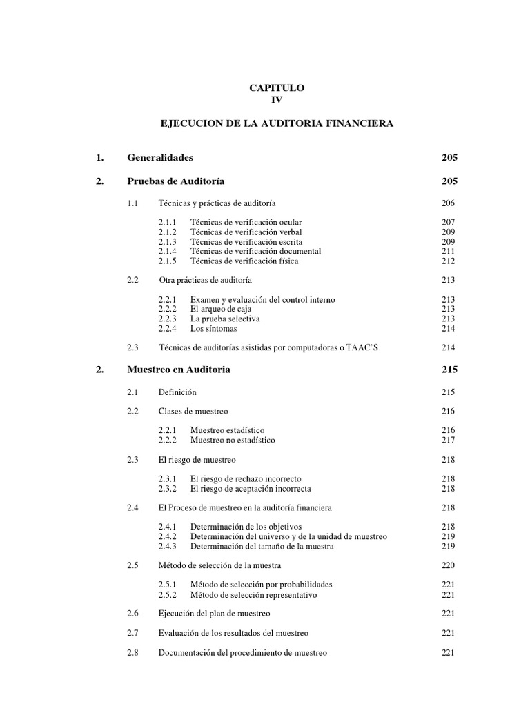 Ejecucion de La Auditoria Financiera | PDF | Auditoría financiera ...