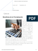 Beneficios de La Formalización