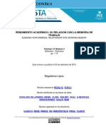 2013 Rendimeinto académico su relación con la memoria de trabajo