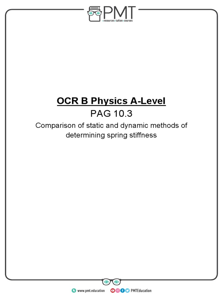 PAG 10.3 Comparison of Methods of Determining Spring Stiffness PDF
