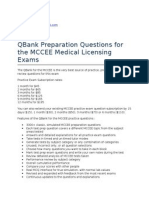 QBank Preparation Questions For The MCCEE Medical Licensing Exams