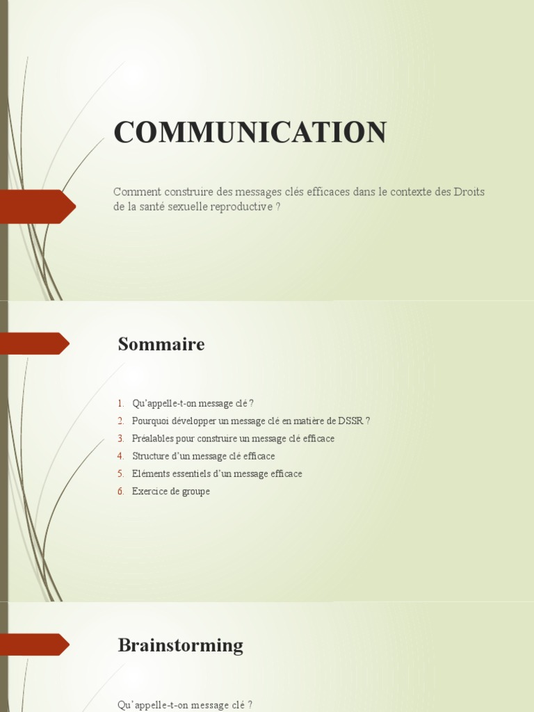 Module de La Communiation Messages Cles | PDF | la communication ...