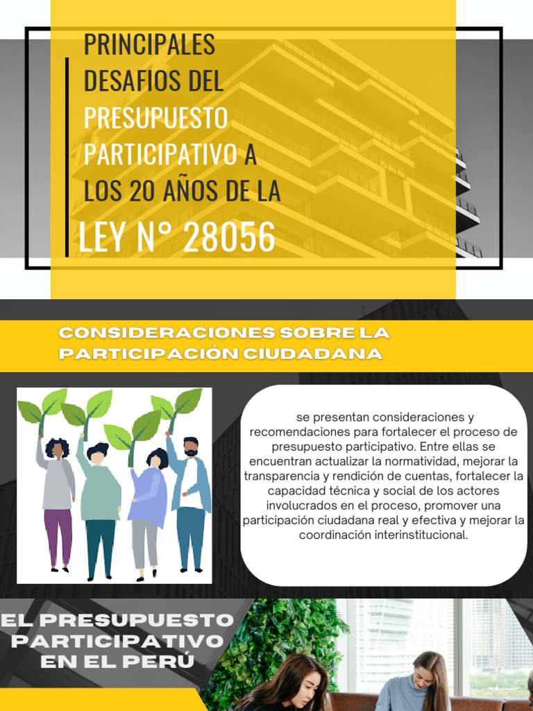 Desafíos del Presupuesto Participativo | PDF | Presupuesto ...