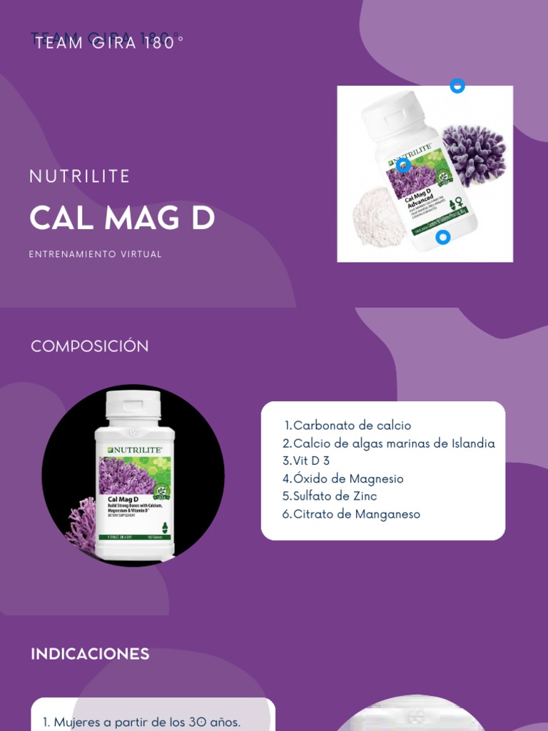 Beneficios del Cal Mag D de Nutrilite | PDF