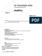 Maths Teacher Hub Paper 2H