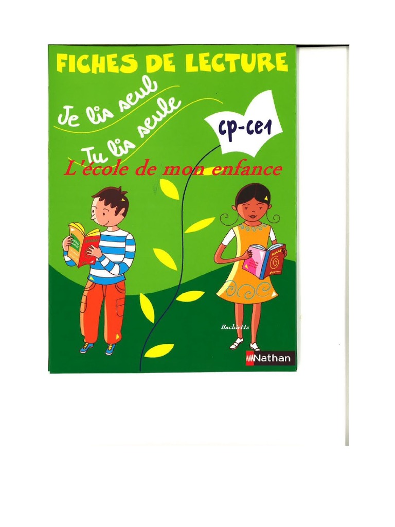 Fiches De Lecture CP CE1 PDF