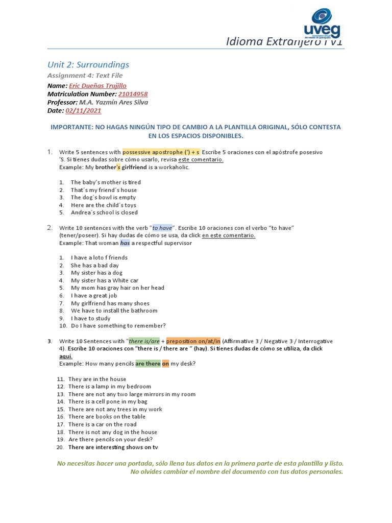 Assignment 4 Text File - Eric - Dueñas English I | PDF