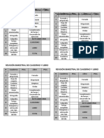 Revision Bimestral de Cuaderno y Libro