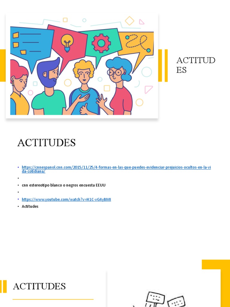ACTITUDES PDF Actitud (psicología) Estereotipos
