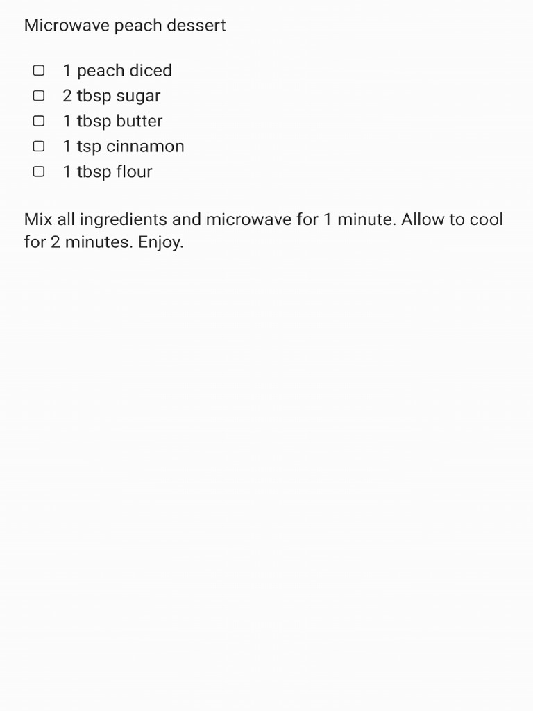 Microwave Peach Dessert PDF