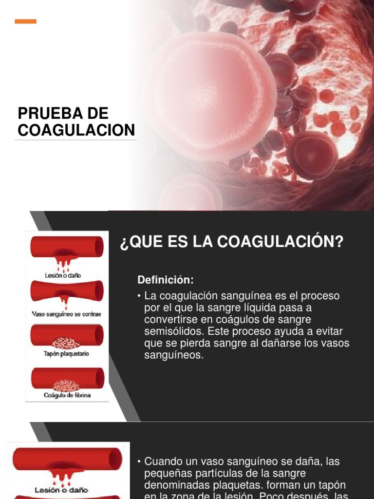 Prueba de Coagulación | PDF | Coagulación | Sangre