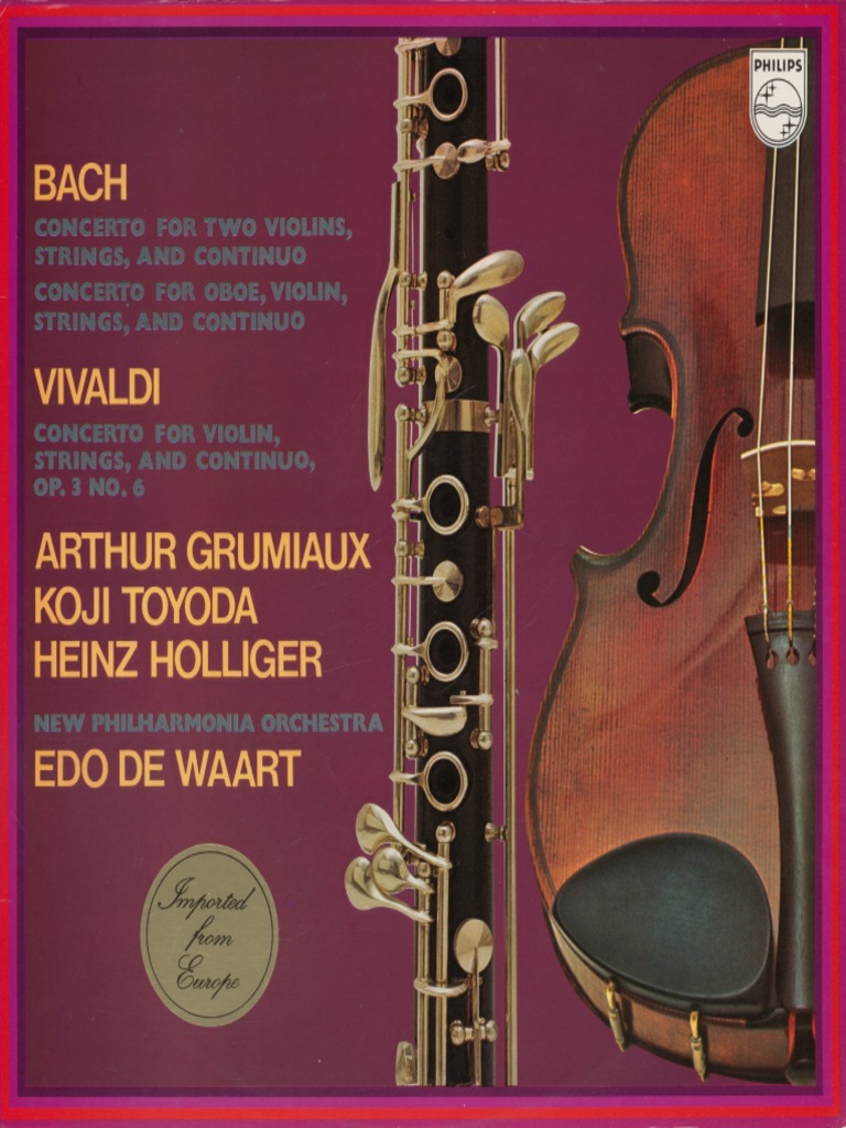 Lp Concerto In D Minor Bwv 1043 Concerto Johann Sebastian Bach