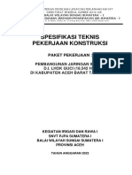 Spesifikasi Teknisjaringan Irigasi Lhok Guci