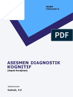 ASESMENT KOGNITIF, Formatif Dan Sumatif ASPEK KERAJINAN