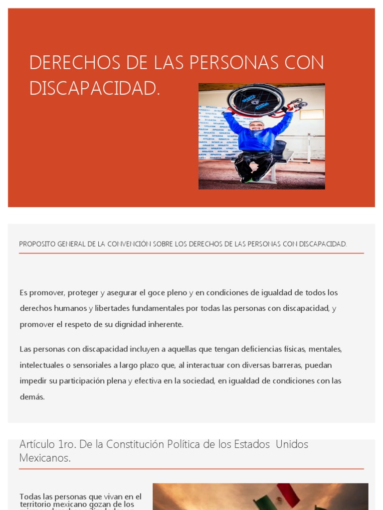 Derechos de Las Personas Con Discapacidad | PDF | Invalidez | Educación ...