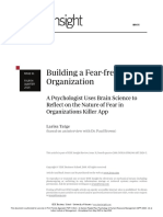 Building A Fear-Free Organization A Psychologist Uses Brain Science To Reflect On The Nature of Fear in Organizations