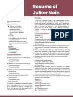 Resume of Julker Nain.