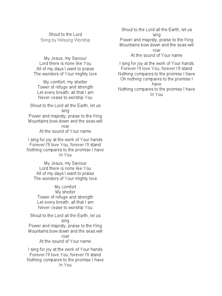 Shout To The Lord | PDF