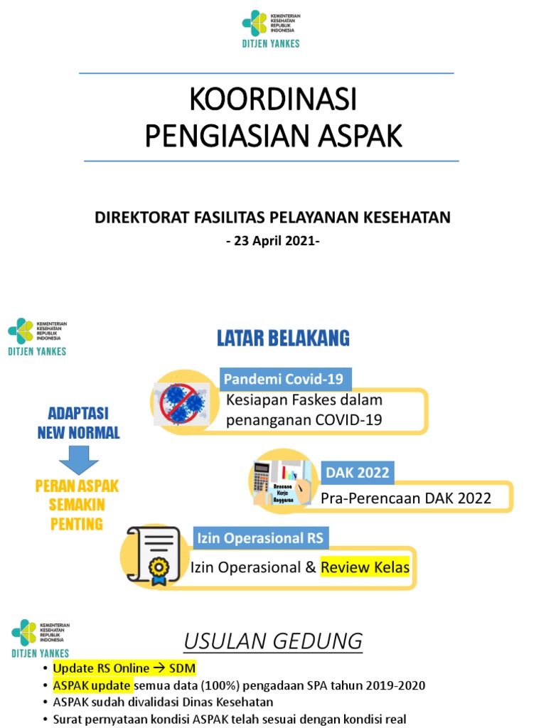 Koordinasi Pengisian ASPAK 2022 | PDF