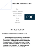 Limited Liability Partnership: BY:-Pallavi Chaudhary Saniya Khattar Manik Bhatia Suraj Ashil Abhishek