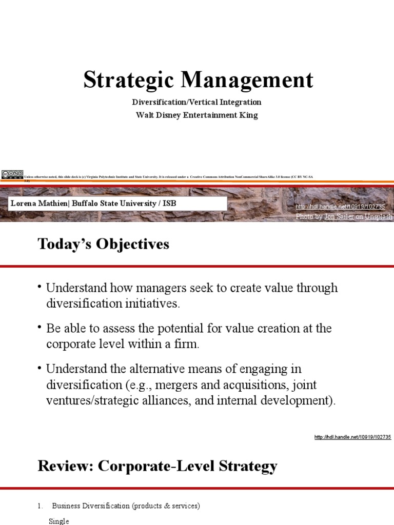 Disney's Corporate Diversification Strategy | PDF | The Walt Disney ...