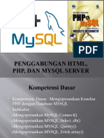 Penggabungan HTML, PHP, Dan MySql Server