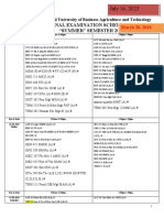 Summer 2023 Final Examination Schedule