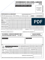 Duplicate Enrolment Card Form