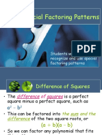 PP F.11 - Special Factoring Patterns