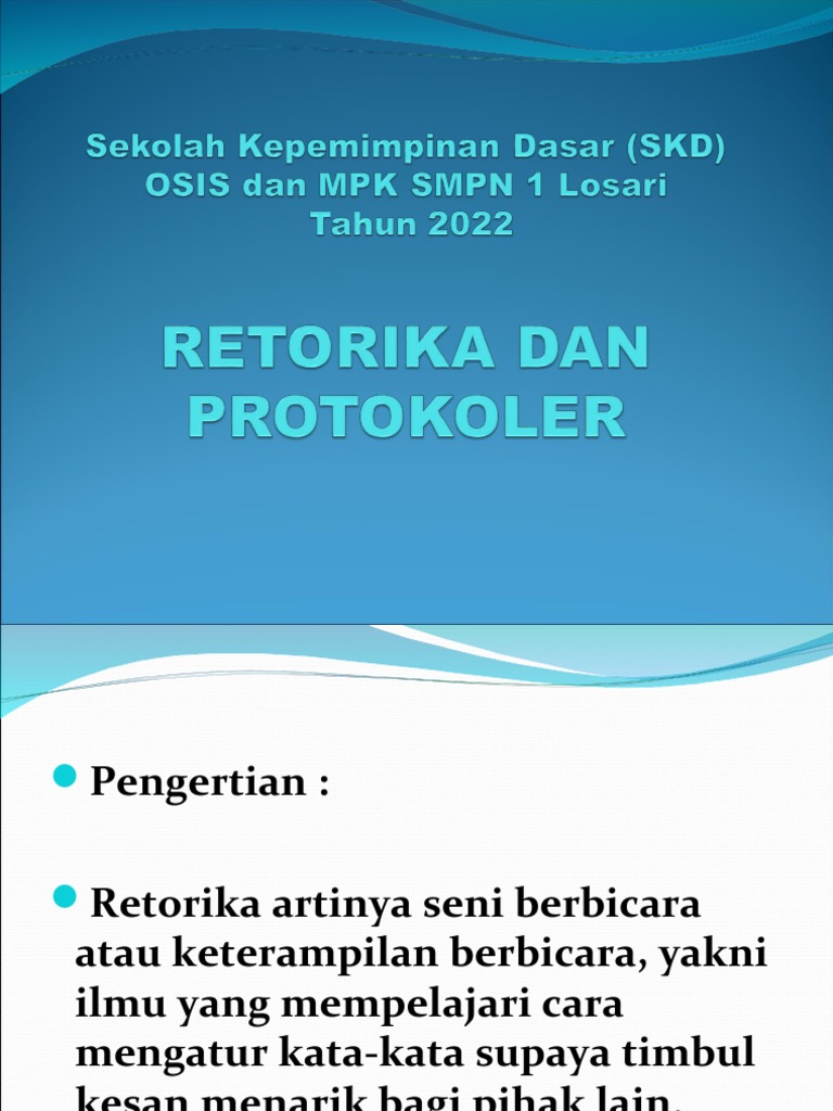 I.1 Retorika Protokoler | PDF