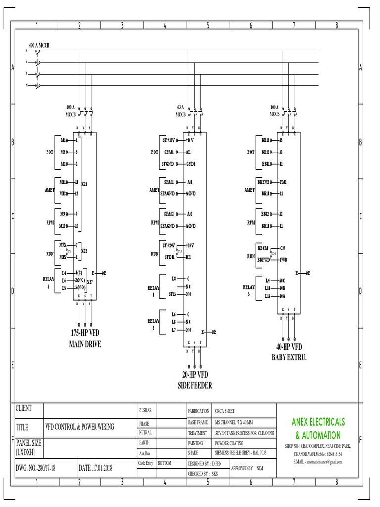 VFD Control Panel Wiring Diagram | PDF